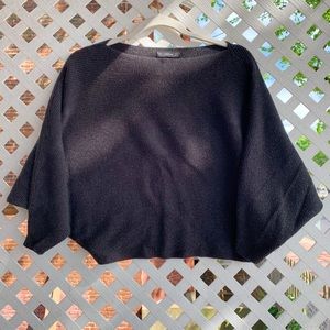 Zara Wide Neck Poncho Sweater